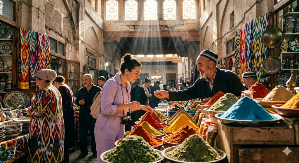 Vibrant cultural immersion in Samarkand, Uzbekistan - a hallmark of oat travel overseas adventure travel.